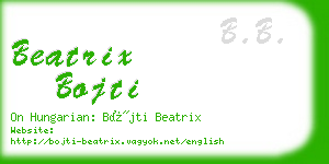 beatrix bojti business card